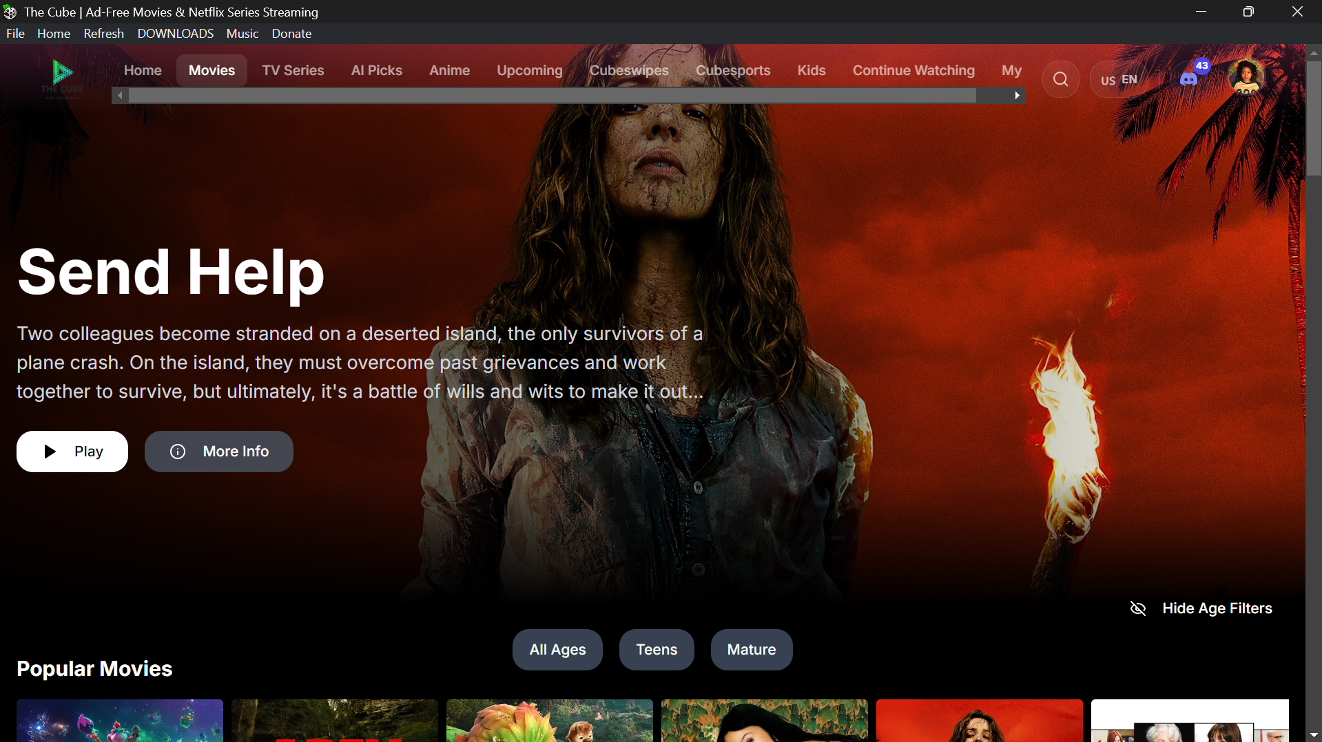 THE CUBE desktop โ catalog view